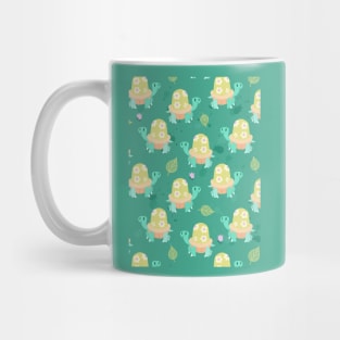 Cute Flowery Turtle Pattern Mug